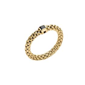 Gelbgold, Ringe, FOPE Souls Flex'it Ring mit schwarzem Diamanten 09E08AX_BN_G_XGX_0XS