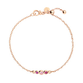 Roségold, Armschmuck, DoDo Armband Bollicine Roségold bunte Steine, Ref: DBC4004-BOLLI-ZRI9R-XXL
