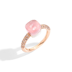 Roségold, Ringe, Pomellato Nudo Rosenquarz kleiner Ring, Ref: PAB7040O6000BRCQR_48
