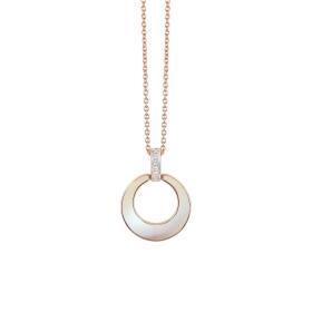 Roségold, Halsschmuck, Al Coro Mezzaluna Anhänger NP1496MOR