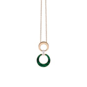 Roségold, Halsschmuck, Al Coro Mezzaluna Collier NC2924MAR