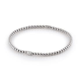Weißgold, Armschmuck, Al Coro Stretchy Armband A351W
