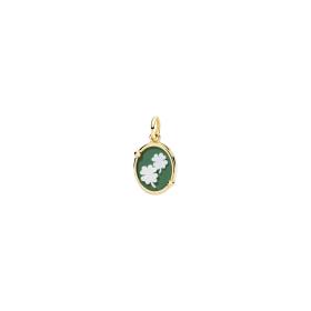 Gelbgold, Halsschmuck, DoDo Vierblättriges Kleeblatt DMC5016-CAMEO-VE09G