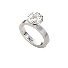 Weißgold, Ringe, Schmuckwerk Alpen Solitairering GT524-WG