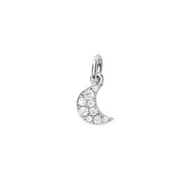 Weißgold, Halsschmuck, DoDo Anhänger Mond „Precious“ DMB9032-MOONS-DB0OB