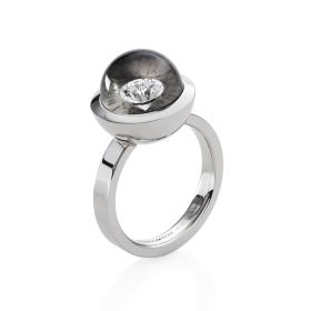 Weißgold, Ringe, Schmuckwerk Glasklar Ring DR607-WG-GS