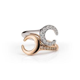 Weißgold, Ringe, Al Coro Mezzaluna Ring NR8352BWRW