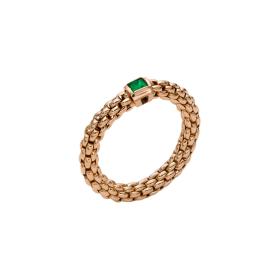 Roségold, Ringe, FOPE Souls Flex'it Ring mit Smaragd 09E08AX_B6_R_XRX_0XS