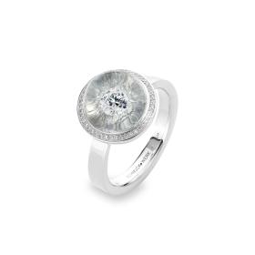 Platin, Ringe, Schmuckwerk Glasklar Ring DR686-PT-GK