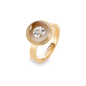 Gelbgold, Ringe, Schmuckwerk Glasklar Ring DR606-GG-GW