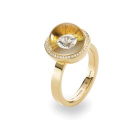 Gelbgold, Ringe, Schmuckwerk Glasklar Ring DR626-GG-GW