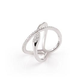 Weißgold, Ringe, Al Coro Goccia Ring R7552W