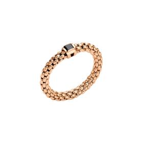 Roségold, Ringe, FOPE Souls Flex'it Ring mit schwarzem Diamanten 09E08AX_BN_R_XRX_0XS