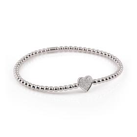 Weißgold, Armschmuck, Al Coro Stretchy Armband A160W