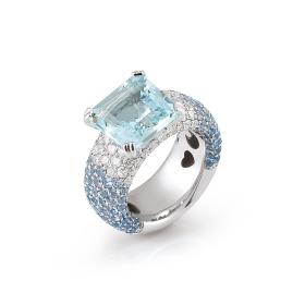 Weißgold, Ringe, Al Coro Amori Ring R6974AQ