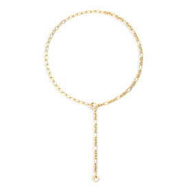         Gelbgold &amp; Silber, Halsschmuck, DoDo Halskette Aufklappbare Glieder DCC3004-ESSEN-00YAG