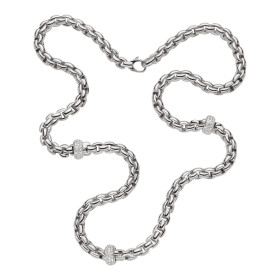Weißgold, Halsschmuck, FOPE Eka Collier mit Pavébesatz, Ref: 70705C3_PB_B_XBX_060