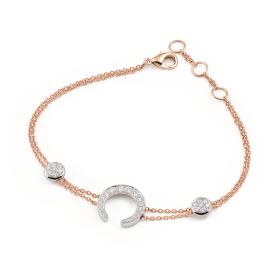 Weißgold, Armschmuck, Al Coro Mezzaluna Armband NB689WR
