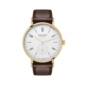         Damen- und Herrenuhr, NOMOS Glashütte Tangente Gold Neomatik 38 Update Doré 196