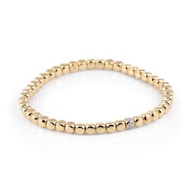 Gelbgold, Armschmuck, Al Coro Stretchy Armband A388G