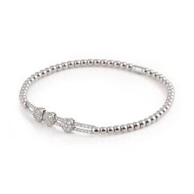 Weißgold, Armschmuck, Al Coro Stretchy Armband A358W