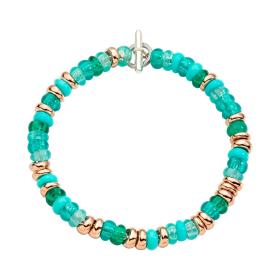 Silber rot/rosé-vergoldet, Armschmuck, DoDo Rondelle-Armband DBC2004-RONDE-VERAG
