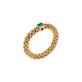 Gelbgold, Ringe, FOPE Souls Flex'it Ring mit Smaragd 09E08AX_B6_G_XGX_0XS