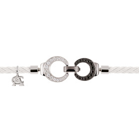 Weißgold, Armschmuck, Al Coro Mezzaluna Attrae Armband, Ref: BACBPW18_BA15WW_BA18BSB_BA10BSB+ACW