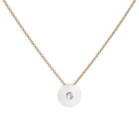 Gelbgold, Halsschmuck, Schmuckwerk Halskette Glasklar DH827-GG-GW