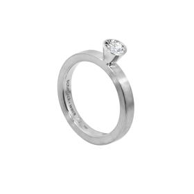 Weißgold, Ringe, Schmuckwerk Alpen Solitairering GT414-WG