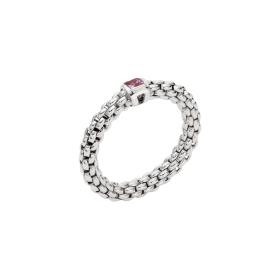 Weißgold, Ringe, FOPE Souls Flex'it Ring mit Saphir 09E08AX_B3_B_XBX_0XS