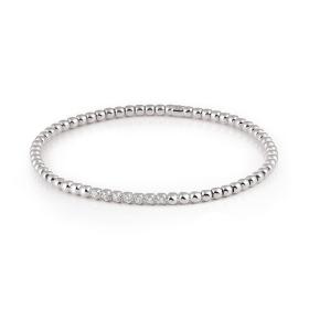 Weißgold, Armschmuck, Al Coro Stretchy Armband A700W