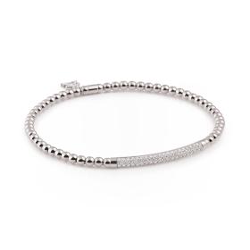 Weißgold, Armschmuck, Al Coro Stretchy Armband A350W