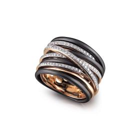 Stahl, Ringe, Al Coro Neraviglia Serenata Ring NR10975R