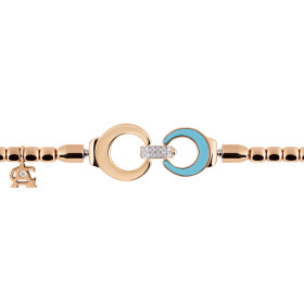 Roségold, Armschmuck, Al Coro Mezzaluna Attrae Armband, Ref: BA24R18_BA15WR_BA18R_BA14TQR_ACR