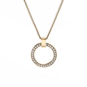 Gelbgold, Halsschmuck, Schmuckwerk Anhänger Saturn mit Halskette SH505-GG