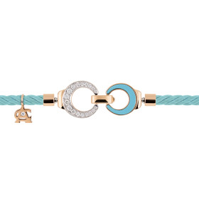 Roségold, Armschmuck, Al Coro Mezzaluna Attrae Armband, Ref: BACTR18_BA15WR_BA18R_BA14TQR+ACR