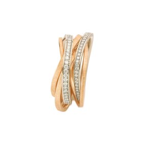Rotgold, Ringe, Schmuckwerk Saturn Ring SR866-WE-RG-PT