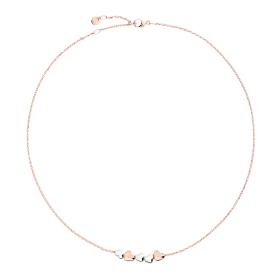 Silber, Halsschmuck, DoDo Halskette Herz aus Roségold und Silber DCC5000-HEART-0009A