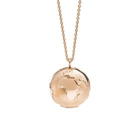 Rotgold, Halsschmuck, Schmuckwerk Anhänger Meine Welt mit Halskette OH130-RG