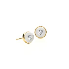 Gelbgold, Ohrringe, Schmuckwerk Ohrstecker Glasklar DO167-GG-GW