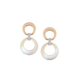 Roségold, Ohrringe, Al Coro Mezzaluna Ohrringe NE1502MOR