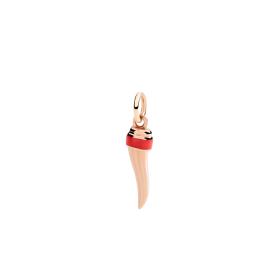 Roségold, Halsschmuck, DoDo Anhänger Horn aus Roségold und Emaille DMC5003-HORNX-ERO9R