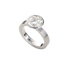 Weißgold, Ringe, Schmuckwerk Alpen Solitairering GT534-WG