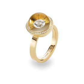 Gelbgold, Ringe, Schmuckwerk Glasklar Ring DR686-GG-GW