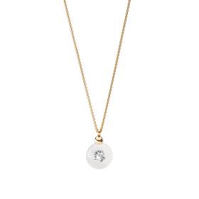 Rotgold, Halsschmuck, Schmuckwerk Halskette Glasklar DH567-RG-GW