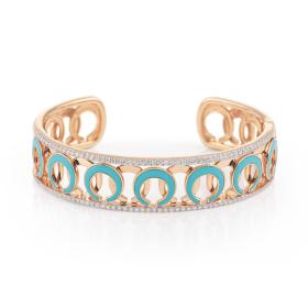Weißgold, Armschmuck, Al Coro Mezzaluna Armreif NB1505TQWR