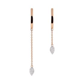 Roségold, Ohrringe, Al Coro Goccia Ohrhänger NE230R