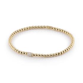 Gelbgold, Armschmuck, Al Coro Stretchy Armband A351G