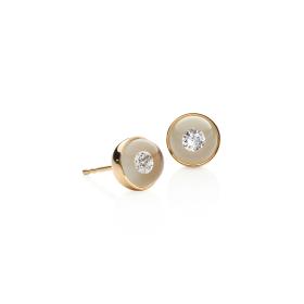 Rotgold, Ohrringe, Schmuckwerk Ohrstecker Glasklar DO167-RG-GW